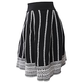 Maje-Mini-jupe côtelée plissée géométrique Maje en coton mélangé noir-Noir