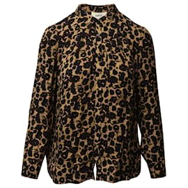 Ba&Sh-Ba & Sh Leopard Print Long Sleeved Blouse in Multicolor Viscose-Other