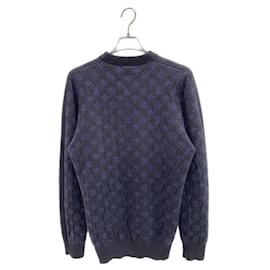 Louis Vuitton-***LOUIS VUITTON (Louis Vuitton)  half and half monogram knit-Navy blue