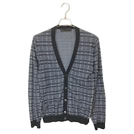 Louis Vuitton-***LOUIS VUITTON (Louis Vuitton)  Cardigan in maglia di cotone-Blu