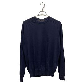 ***LOUIS VUITTON (Louis Vuitton)  Kaschmirpullover mit Rundhalsausschnitt Marineblau