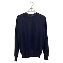 Louis Vuitton-***LOUIS VUITTON (Louis Vuitton)  tricot à col rond en cachemire-Bleu Marine