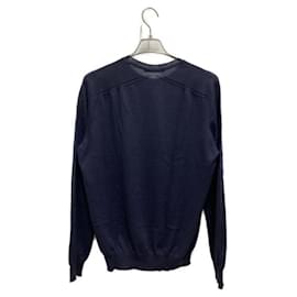 Louis Vuitton-***LOUIS VUITTON (Louis Vuitton)  tricot à col rond en cachemire-Bleu Marine
