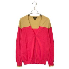 ***LOUIS VUITTON (Louis Vuitton)  cardigan de malha de caxemira de seda Marrom Rosa