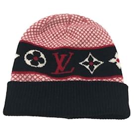 Louis Vuitton-***LOUIS VUITTON (Louis Vuitton)  Cappello in maglia Bonnet d'Euvre LV-Rosso,Blu navy