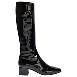 Carel-Malaga Boots in Black Patent Leather-Black