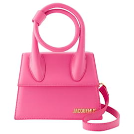 Jacquemus-Le Chiquito Noeud - Jacquemus - Leather - Pink Neon-Pink