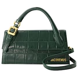Jacquemus-Bolsa Le Chiquito Long Boucle - Jacquemus - Couro - Verde Escuro-Verde