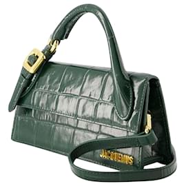 Jacquemus-Le Chiquito Long Boucle Bag - Jacquemus - Leather - Dark Green-Green