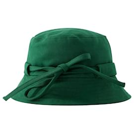 Jacquemus-Le Bob Gadjo Bucket Hat - Jacquemus - Cotton - Green-Green