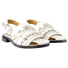 Toga Pulla-AJ1312 Sandals - Toga Pulla - Leather - White-White