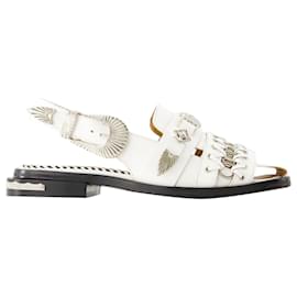 Toga Pulla-AJ1312 Sandals - Toga Pulla - Leather - White-White