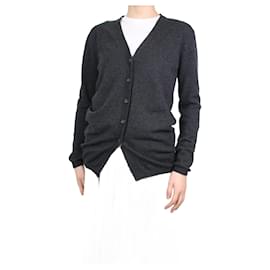 Autre Marque-Grey button-up cashmere cardigan - size L-Grey