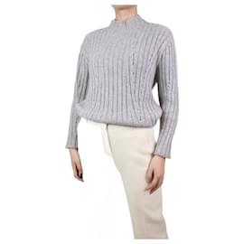 Autre Marque-Grey cashmere ribbed jumper - size S-Grey
