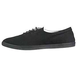 The row-Chaussures plates à lacets en toile noire - taille EU 40.5-Noir