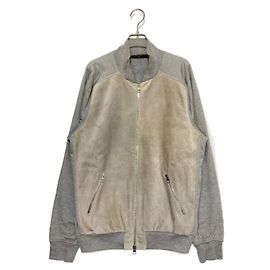 ***LOUIS VUITTON (Louis Vuitton)  Wildleder-Strickblouson Grau