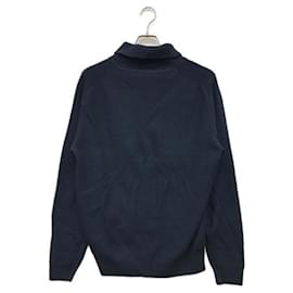Louis Vuitton-***LOUIS VUITTON (Louis Vuitton)  collo a scialle lavorato a maglia-Blu navy