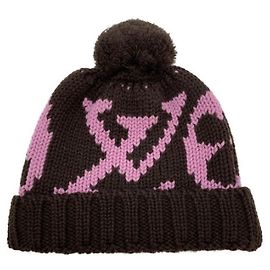 ***LOUIS VUITTON (Louis Vuitton)  Bonnet Grand Floor knit hat Brown Pink