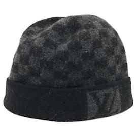 Louis Vuitton-***LOUIS VUITTON (Louis Vuitton)  Bonnet Petit Damier Strickmütze-Schwarz