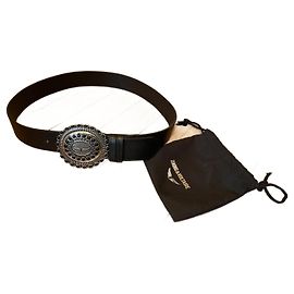 Zadig & Voltaire Black Leather Belt Black
