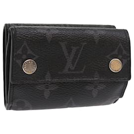 Louis Vuitton-LOUIS VUITTON Monogramm Eclipse Discovery Kompakte Geldbörse M67630 LV Auth 54538-Monogramm