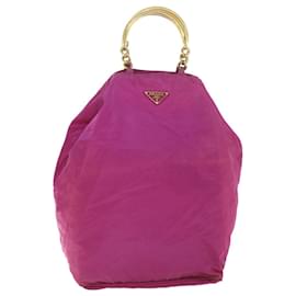Prada-PRADA Hand Bag Nylon Pink Auth 54383-Pink