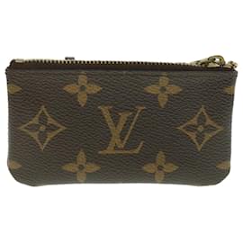 Louis Vuitton-Bolsa Moeda M LOUIS VUITTON Monograma Pochette Cles M62650 Autenticação de LV 54524-Monograma