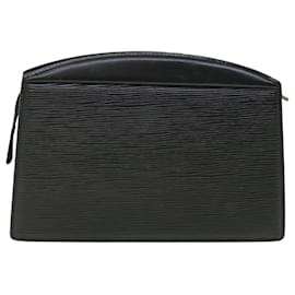 Louis Vuitton-LOUIS VUITTON Epi Trousse Crete Clutch Bag Black M48402 LV Auth 55151-Black