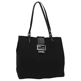 Fendi-FENDI Einkaufstasche Nylon Schwarz 0915808 Auth bs8596-Schwarz