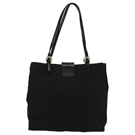 Fendi-FENDI Bolso Tote Nylon Negro 0915808 base de autenticación8596-Negro