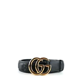 Gucci-GUCCI  Belts T.cm 95 leather-Black