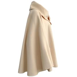 Autre Marque-St. John Ivory lined Breasted Cape-Cream