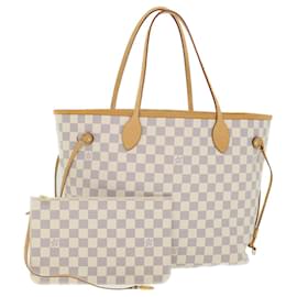 Louis Vuitton-LOUIS VUITTON Damier Azur Neverfull MM Tote Bag N41605 Auth LV 54291A-Autre