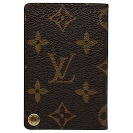 Louis Vuitton-LOUIS VUITTON Monogram Porte Cartes Credit Pression Card Case M60937 autenticación 53352-Monograma