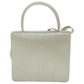 Loewe-LOEWE Barcelona Hand Bag Leather 2way Silver Tone Auth 54183-Other