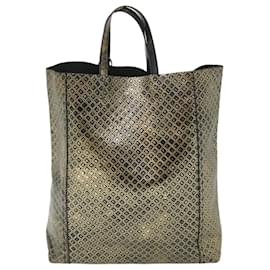 Autre Marque-BOTTEGAVENETA Hand Bag Leather Gold Auth 54377-Golden