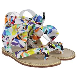 CHRISTIAN LOUBOUTIN Ballerine T.EU 37 Tessuto Multicolore