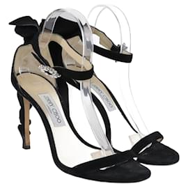 Jimmy Choo-Schwarze Karalie 100 Sandalen-Schwarz