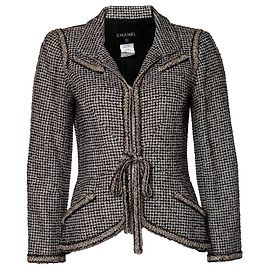Chanel, Schwarz-goldene Tweedjacke Schwarz