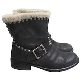 Htc-HTC  Ankle boots T.eu 37 leather-Black