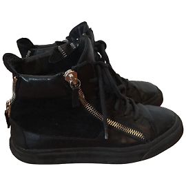 Baskets GIUSEPPE ZANOTTI T.EU 36.5 Cuir Noir