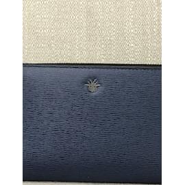 Dior-DIOR Portafogli T.  Leather-Blu