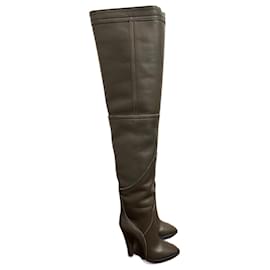 Saint Laurent-SAINT LAURENT  Boots T.eu 38.5 leather-Grey
