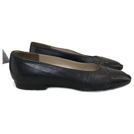 CHANEL Ballerinas T.EU 37 Leder Schwarz