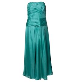 Autre Marque-HUGO BOSS BLACK LABEL, strapless corset dress-Green