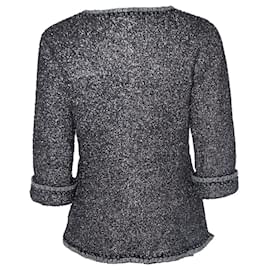 Autre Marque-Chanel, giacca in tweed metallizzato-Argento