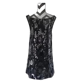 Diesel-Little black dress with sequins/sequins-Black,Silvery,Other,Metallic