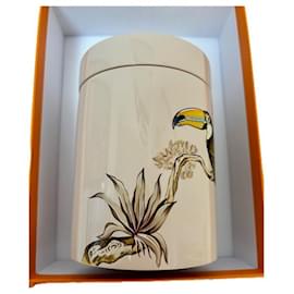 Hermès-HERMES Paris Tea box "Carnets d'Équateur" in hand-painted lacquered wood.-Multiple colors