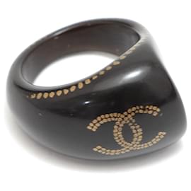 Chanel-Chanel Coco ring-Black,Golden