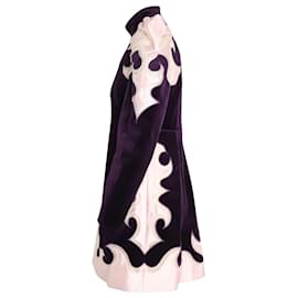 Zimmermann-Zimmermann Ladybeetle Mystic besticktes Minikleid aus lila Baumwolle-Mehrfarben